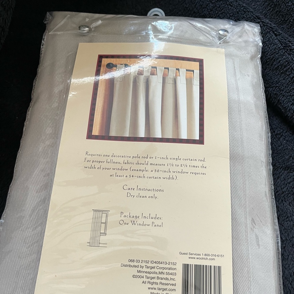 Woolrich Light Gray Curtain Panel